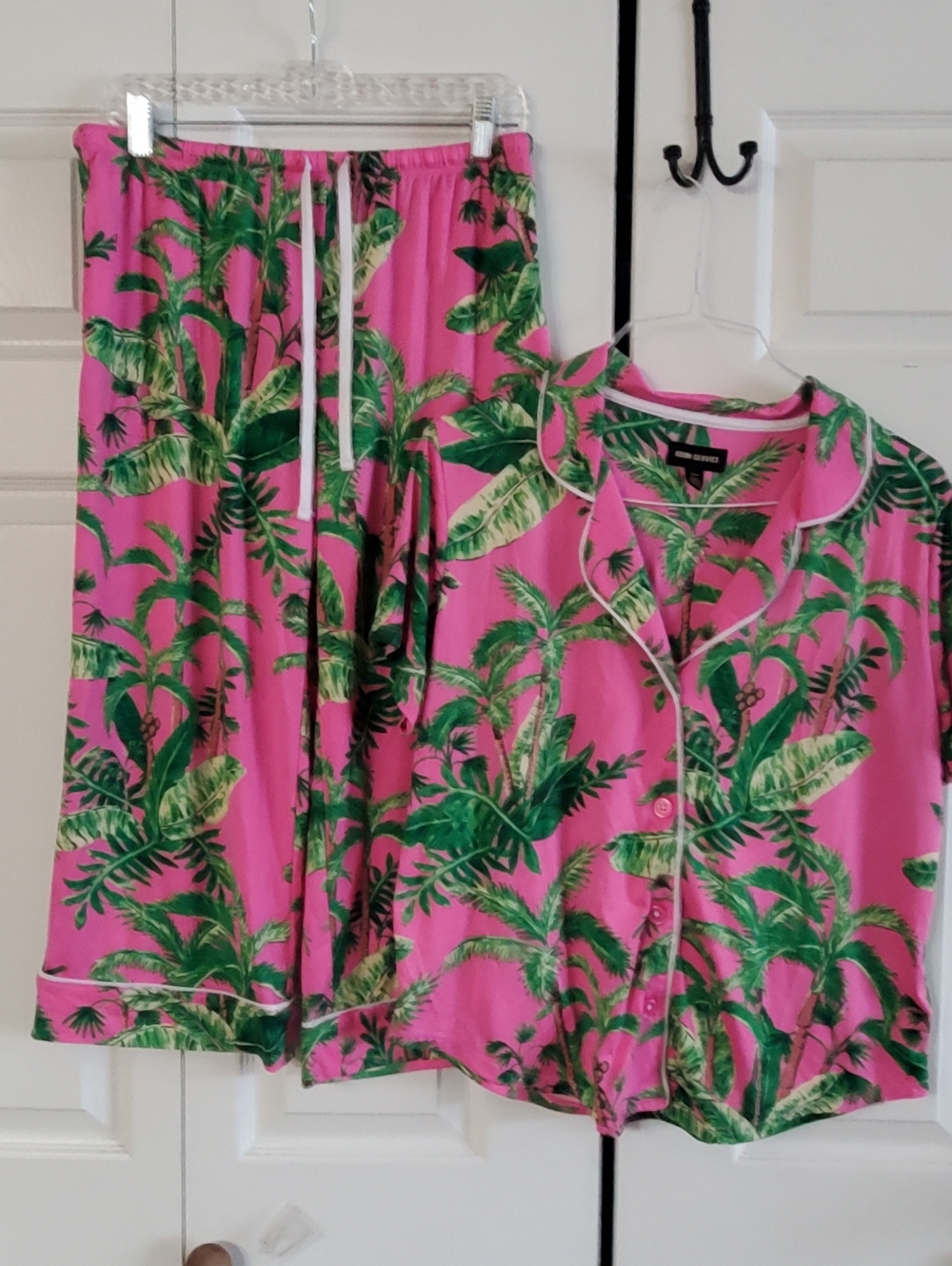 Room Service Med 2 Piece Pj Set Tropical Lightweight - Picture 2 of 11